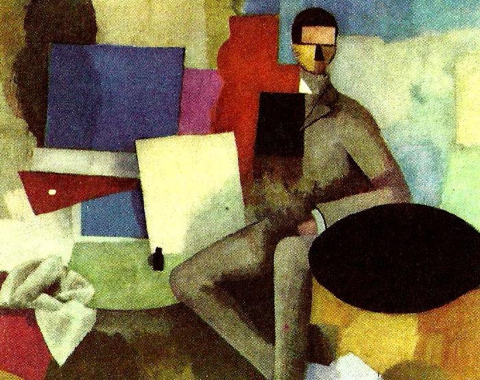 roger de la fresnaye sittande man oil painting image